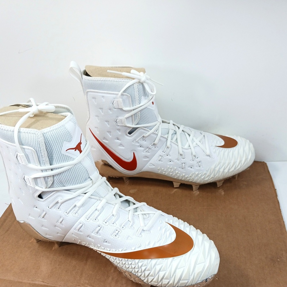 Nike Alpha Menace Elite Texas Longhorns White Burnt Orange‎ Cleats Mens 15